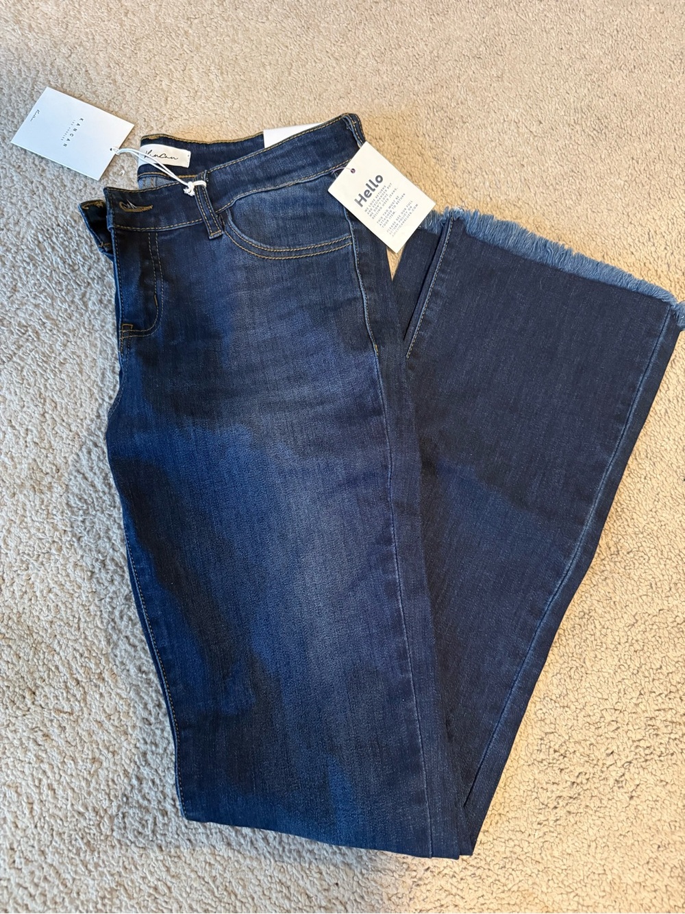 BNWT Kancan Dark Blue High-Rise Wide Leg Jeans